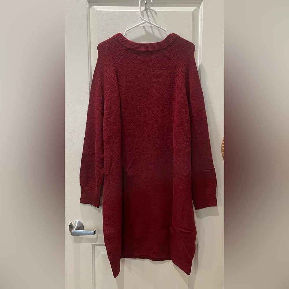 NEW…Knit Long-Sleeve Sweater Dress - Picture 5 of 5